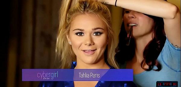  Incredible blonde teen babe Tahlia Paris strips naked
